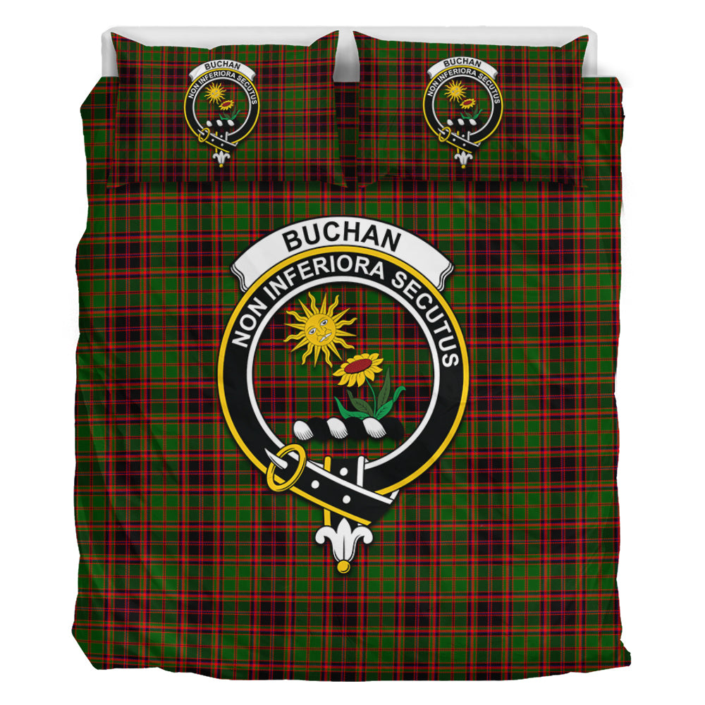 Buchan Tartan Bedding Set with Family Crest - Tartan Vibes Clothing