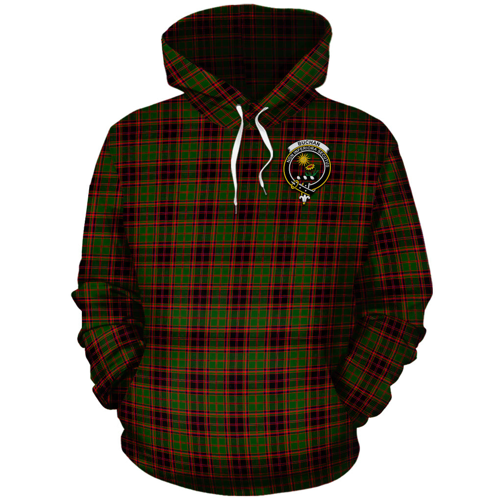 Buchan Modern Tartan Hoodie with Family Crest - Tartanvibesclothing