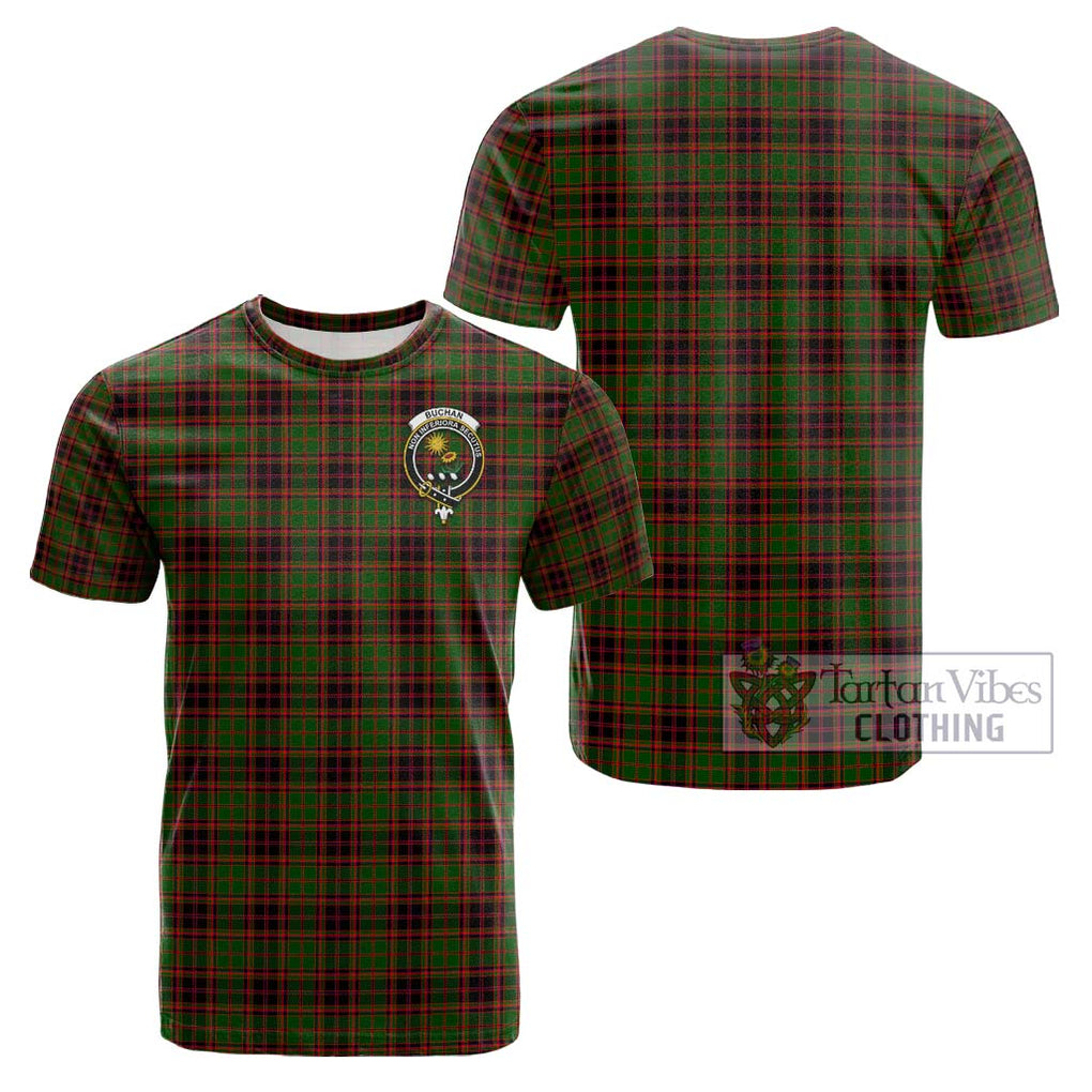 Buchan Tartan Cotton T-Shirt with Family Crest Kid's Shirt - Tartanvibesclothing Shop