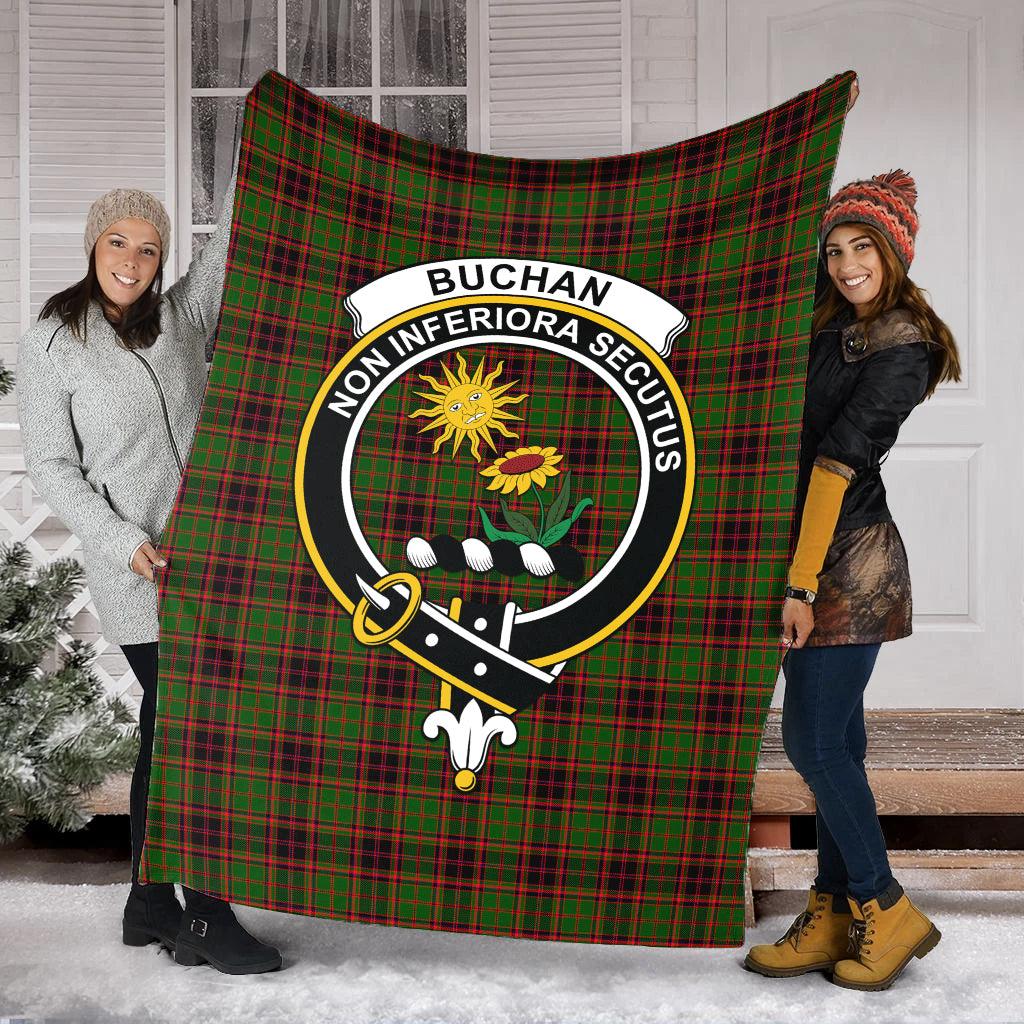 Buchan Tartan Blanket with Family Crest - Tartan Vibes Clothing