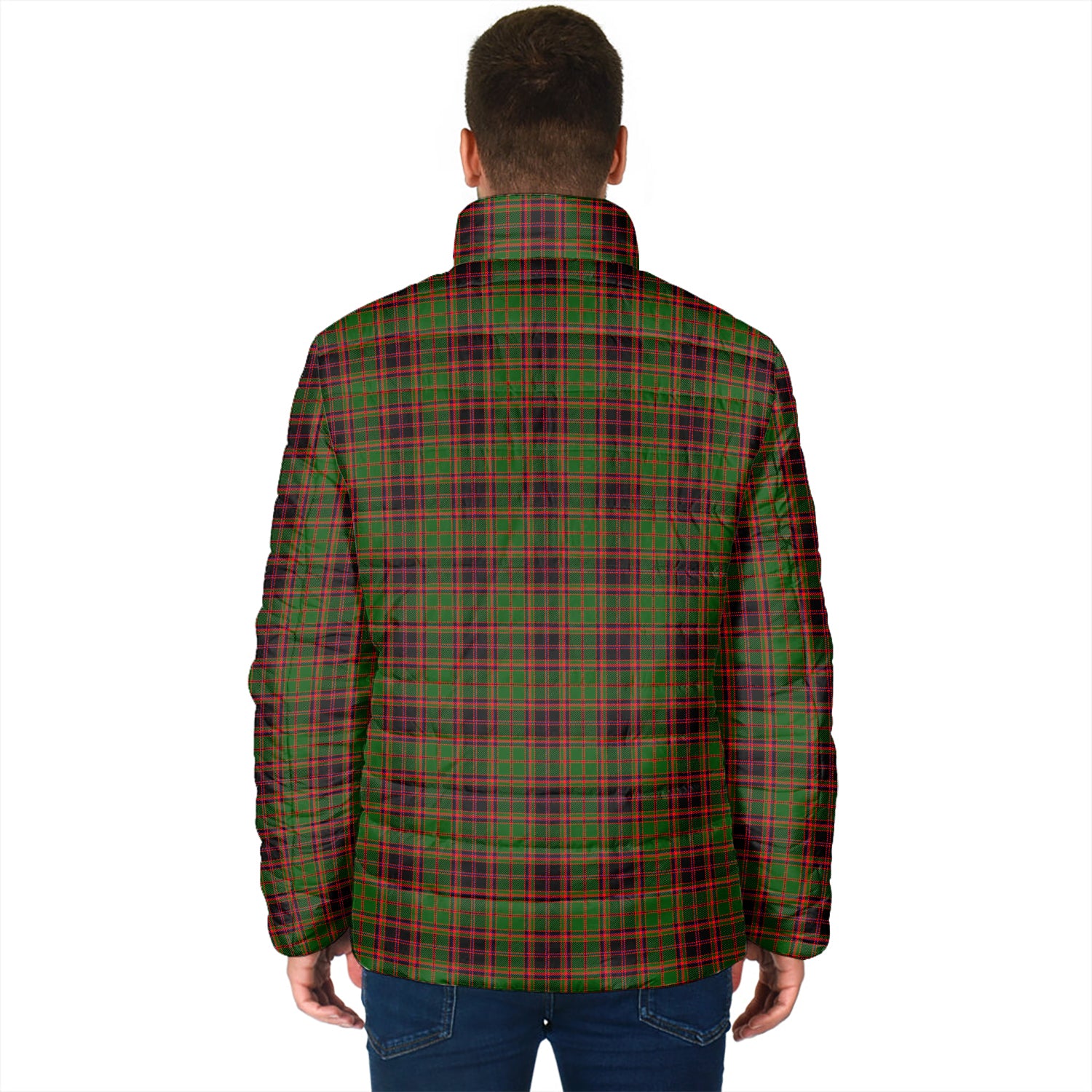 Buchan Tartan Padded Jacket with Family Crest - Tartan Vibes Clothing