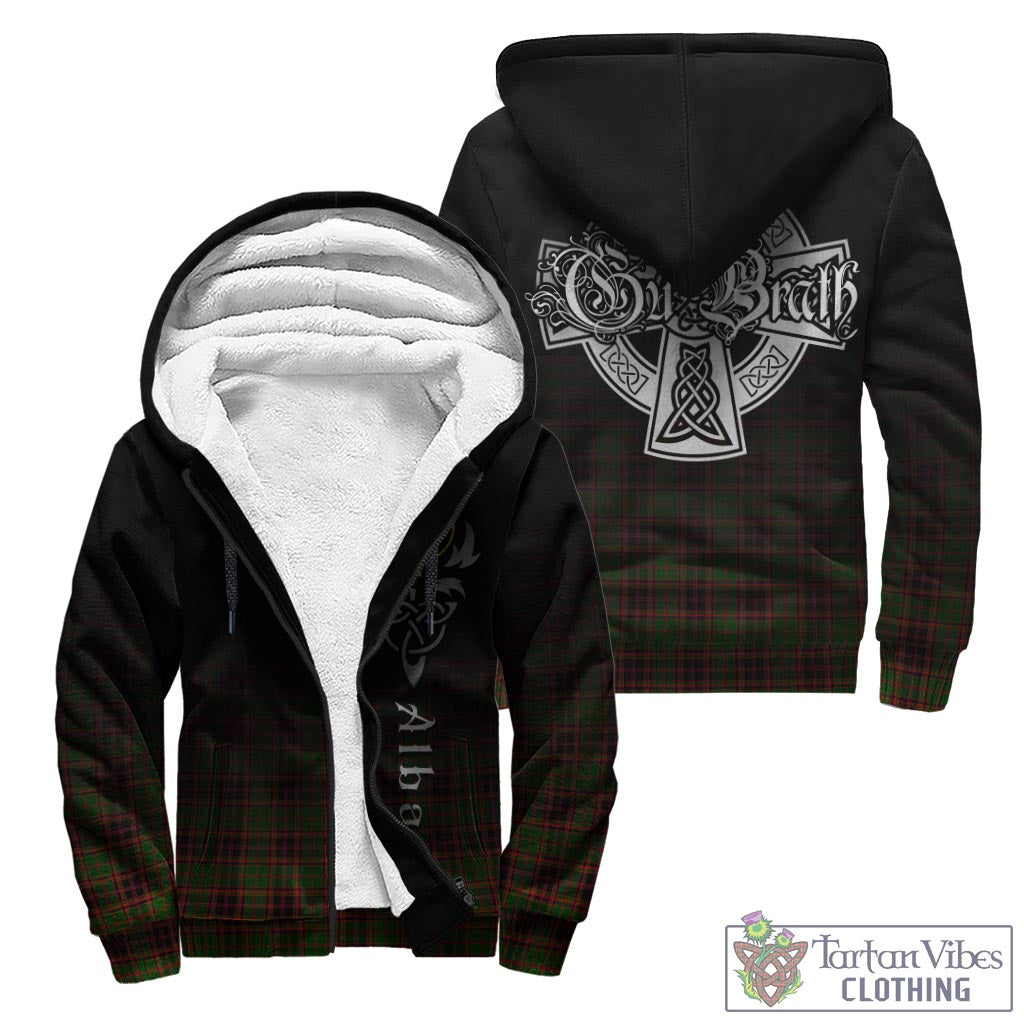 Tartan Vibes Clothing Buchan Modern Tartan Sherpa Hoodie Featuring Alba Gu Brath Family Crest Celtic Inspired