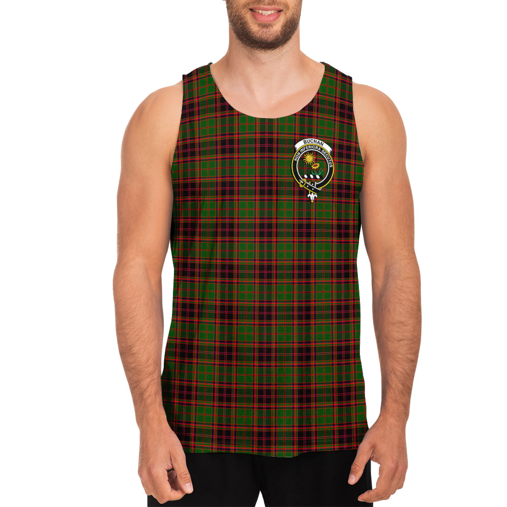 Buchan Modern Tartan Mens Tank Top with Family Crest - Tartanvibesclothing