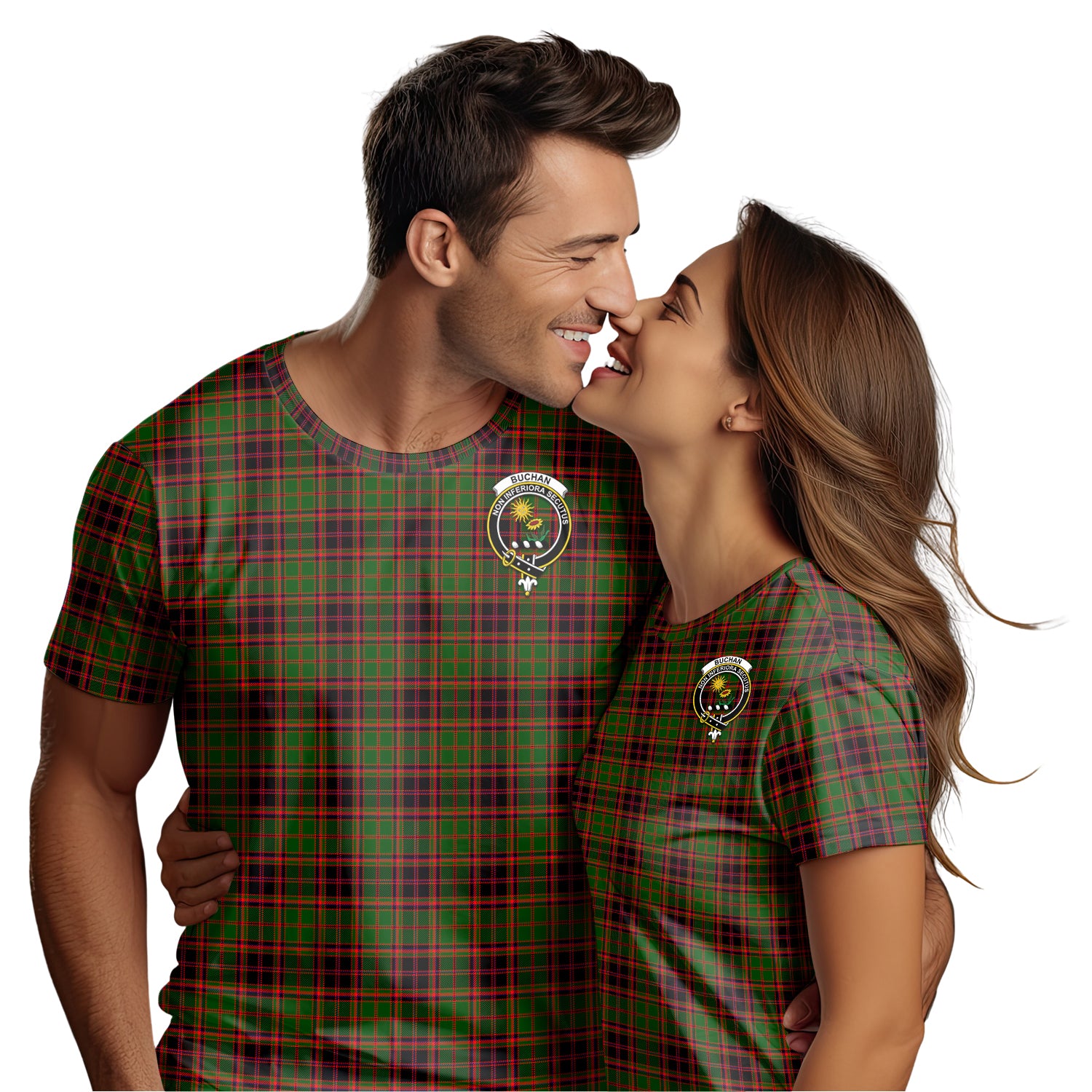 Buchan Tartan T-Shirt with Family Crest - Tartan Vibes Clothing