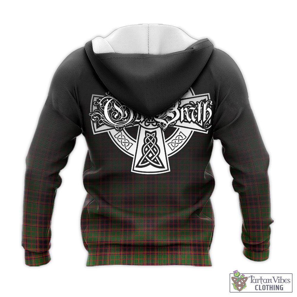 Tartan Vibes Clothing Buchan Modern Tartan Knitted Hoodie Featuring Alba Gu Brath Family Crest Celtic Inspired