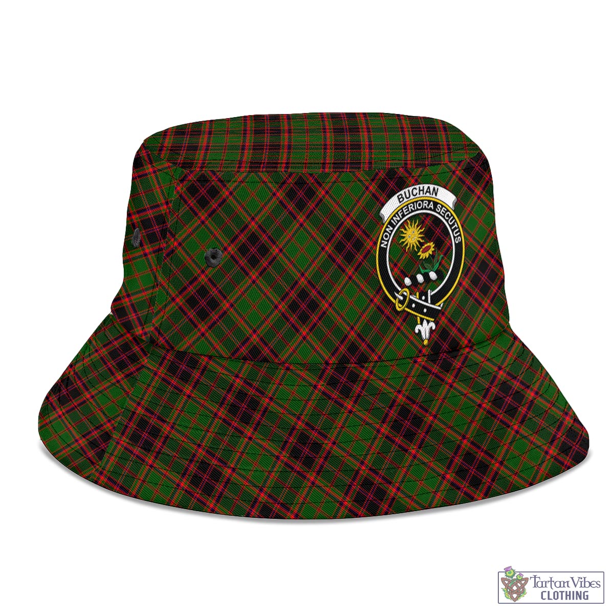 Tartan Vibes Clothing Buchan Modern Tartan Bucket Hat with Family Crest