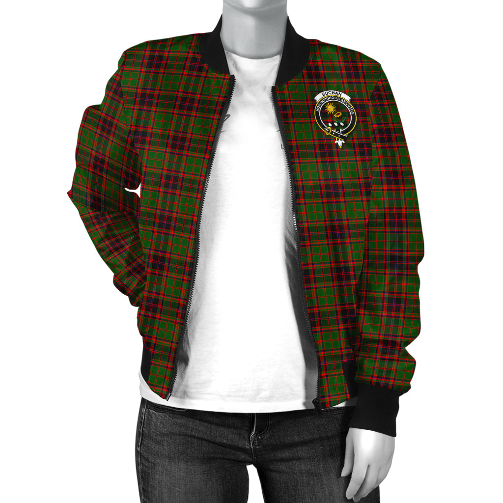 Buchan Modern Tartan Bomber Jacket with Family Crest - Tartanvibesclothing