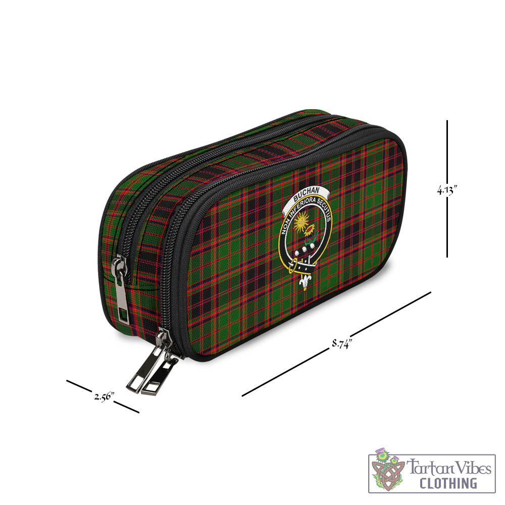 Tartan Vibes Clothing Buchan Modern Tartan Pen and Pencil Case with Family Crest