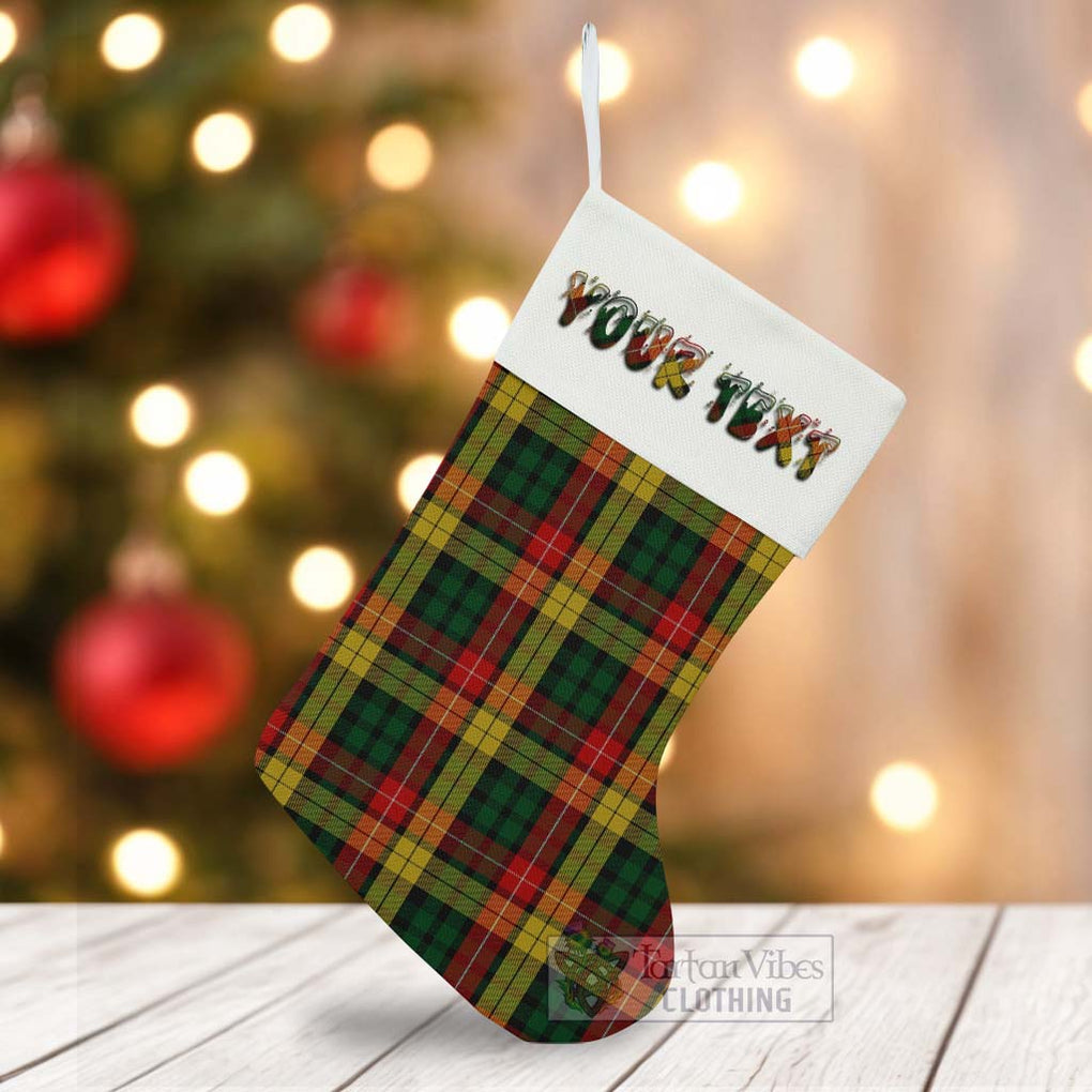 Tartan Vibes Clothing Buchanan Tartan Christmas Stocking with Personalized Text