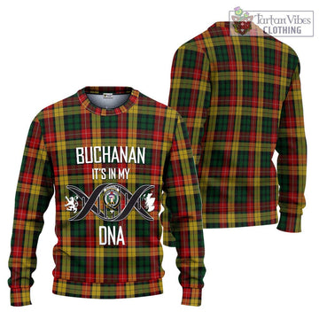 Buchanan Tartan Ugly Sweater with Family Crest DNA In Me Style