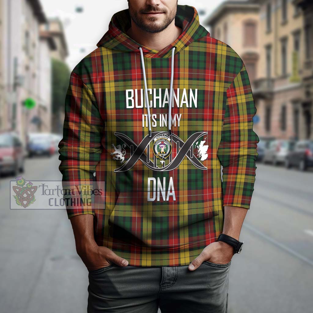 Buchanan Tartan Hoodie with Family Crest DNA In Me Style Pullover Hoodie - Tartanvibesclothing Shop