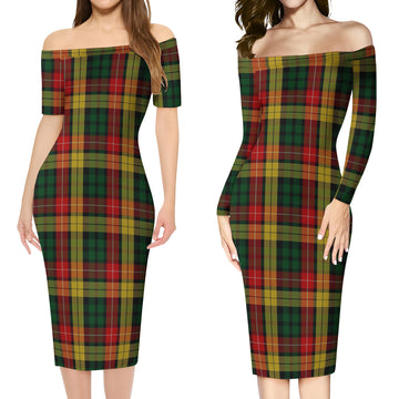 Buchanan Tartan Off Shoulder Lady Dress