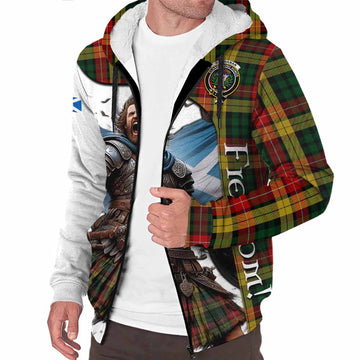 Buchanan Crest Tartan Sherpa Hoodie Inspired by the Freedom of Scottish Warrior