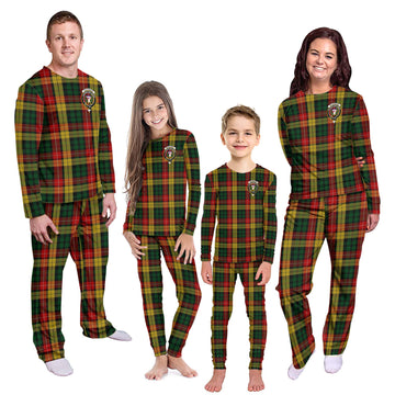 Buchanan Tartan Pajamas Family Set with Family Crest