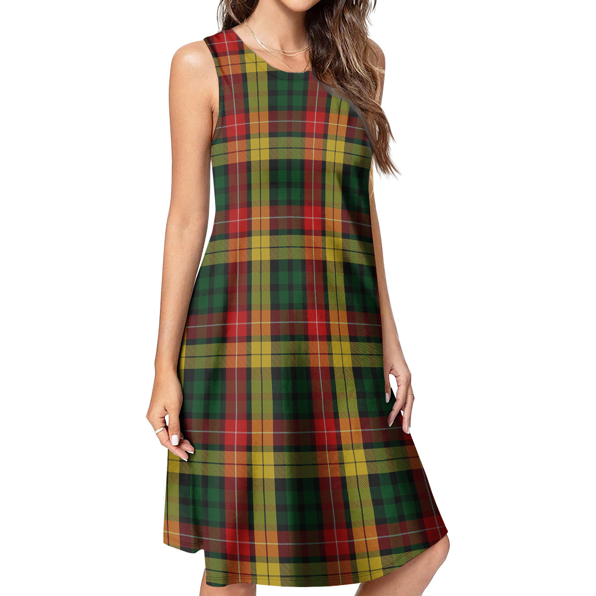 Buchanan Tartan Womens Casual Dresses - Tartanvibesclothing