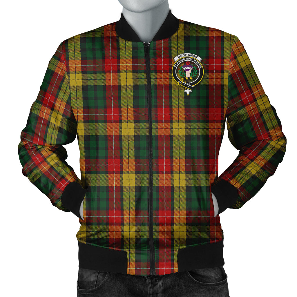 Buchanan Tartan Bomber Jacket with Family Crest Unisex - Tartanvibesclothing