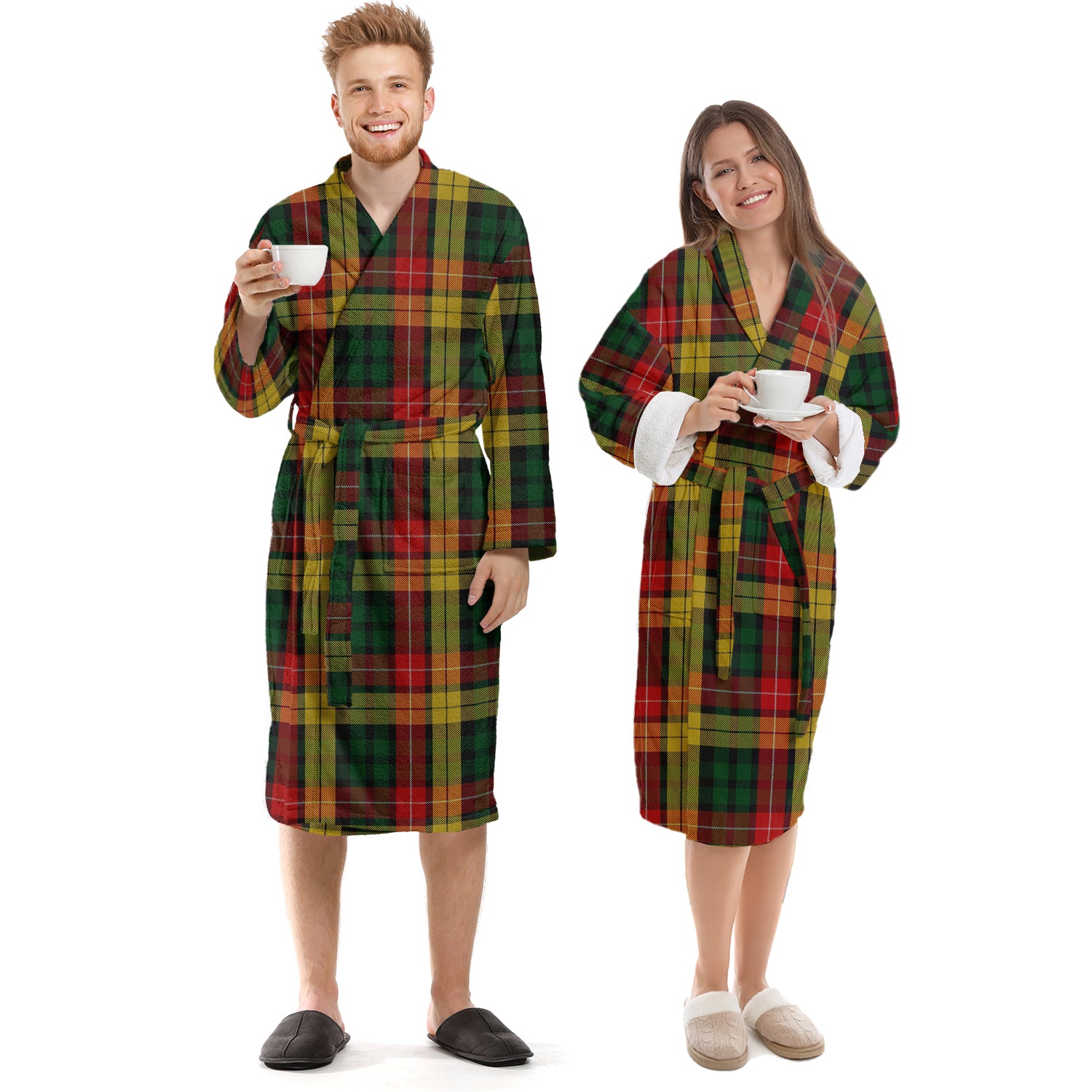 Buchanan Tartan Bathrobe Unisex S - Tartan Vibes Clothing