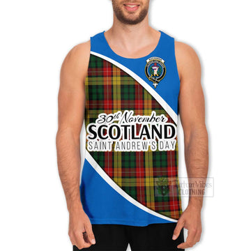 Buchanan Family Crest Tartan Men's Tank Top Celebrate Saint Andrew's Day in Style