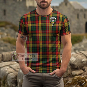 Buchanan Tartan Cotton T-Shirt with Family Crest