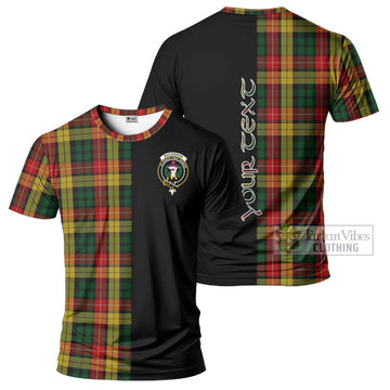 Buchanan Tartan T-Shirt with Family Crest and Half Of Me Style