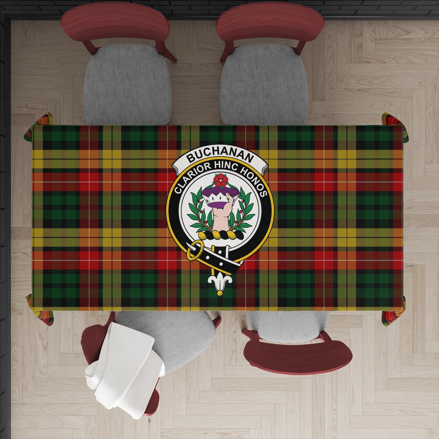 buchanan-tatan-tablecloth-with-family-crest