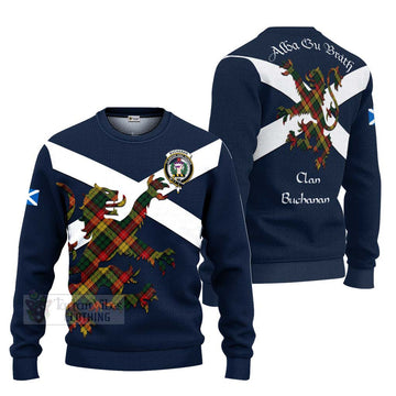 Buchanan Tartan Lion Rampant Ugly Sweater Proudly Display Your Heritage with Alba Gu Brath and Clan Name