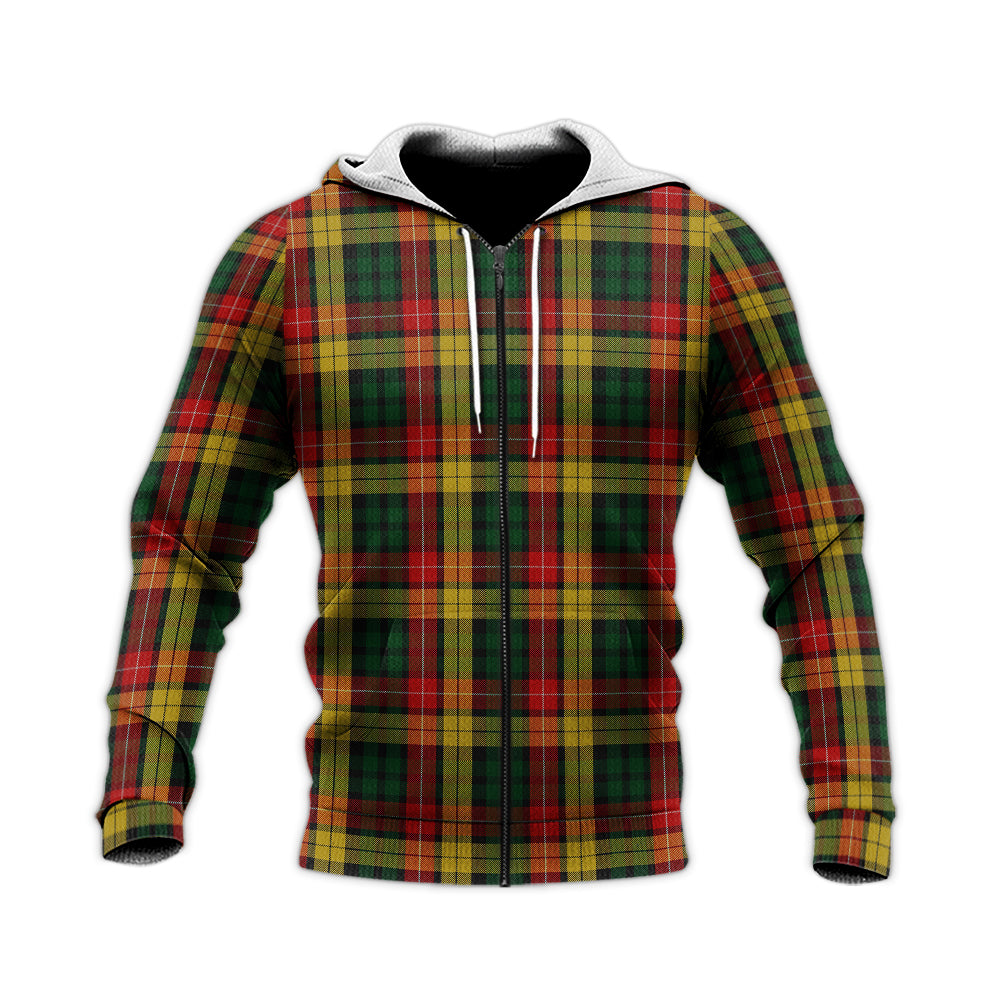 Buchanan Tartan Knitted Hoodie Unisex Knitted Zip Hoodie - Tartanvibesclothing