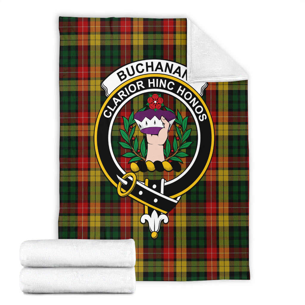 Buchanan Tartan Blanket with Family Crest - Tartan Vibes Clothing