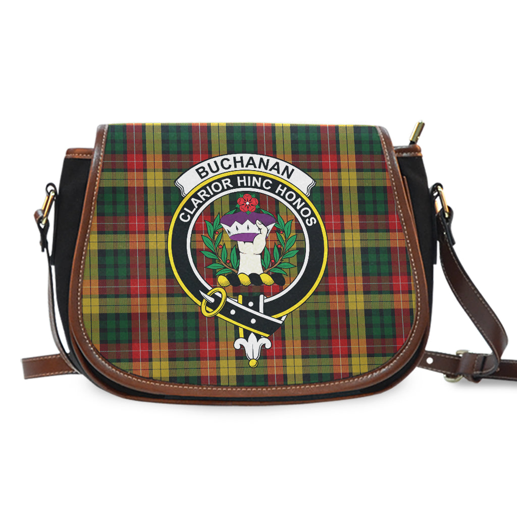 Buchanan Tartan Saddle Bag with Family Crest - Tartan Vibes Clothing