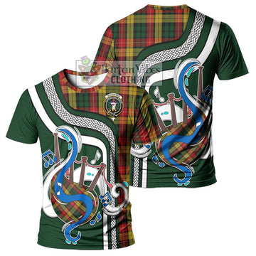 Buchanan Tartan T-Shirt with Epic Bagpipe Style