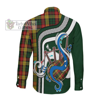 Buchanan Tartan Long Sleeve Button Shirt with Epic Bagpipe Style