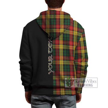 Buchanan Tartan Hoodie with Family Crest and Half Of Me Style