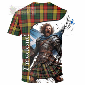 Buchanan Crest Tartan T-Shirt Inspired by the Freedom of Scottish Warrior