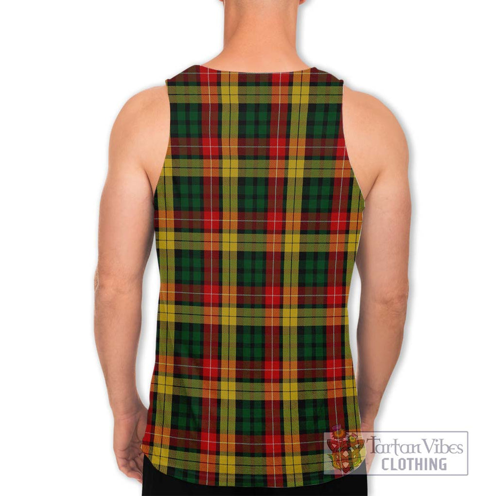 Buchanan Tartan Men's Tank Top with Family Crest DNA In Me Style - Tartanvibesclothing Shop