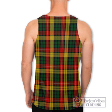 Buchanan Tartan Men's Tank Top with Family Crest DNA In Me Style