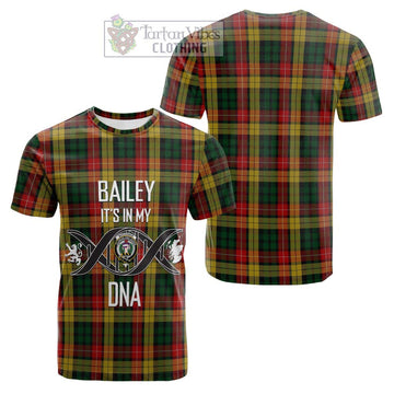 Buchanan Tartan Cotton T-shirt with Family Crest DNA In Me Style