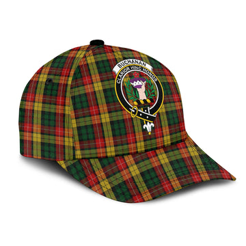 Buchanan Tartan Classic Cap with Family Crest