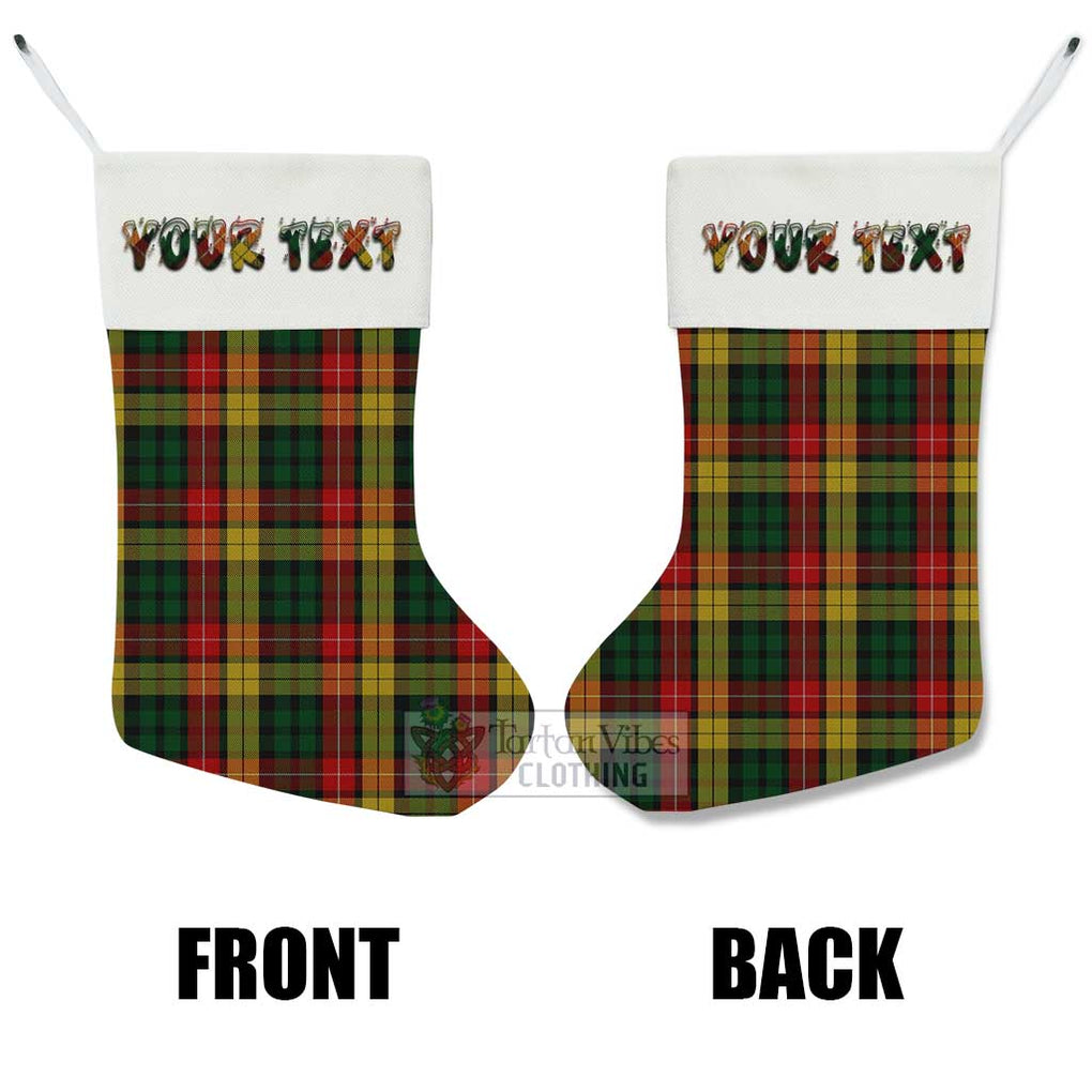 Tartan Vibes Clothing Buchanan Tartan Christmas Stocking with Personalized Text