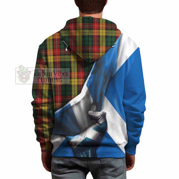 Buchanan Tartan Hoodie with Family Crest Scotland Patriotic Style