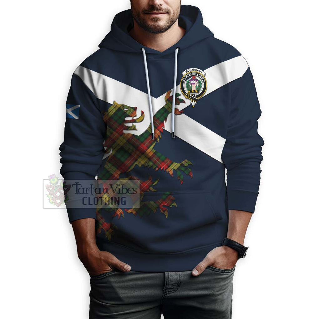 Tartan Vibes Clothing Buchanan Tartan Lion Rampant Hoodie – Proudly Display Your Heritage with Alba Gu Brath and Clan Name