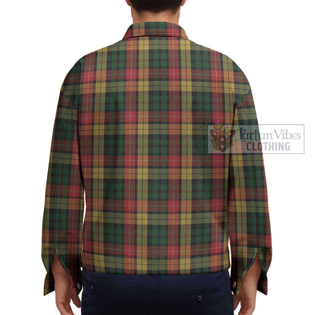 Buchanan Tartan Unisex Lapel Cotton Jacket - Tartan Vibes Clothing