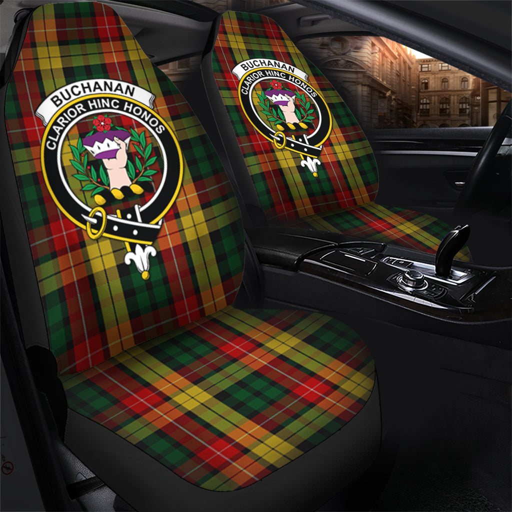 Buchanan Tartan Car Seat Cover with Family Crest - Tartanvibesclothing