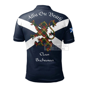 Buchanan Tartan Lion Rampant Polo Shirt Proudly Display Your Heritage with Alba Gu Brath and Clan Name