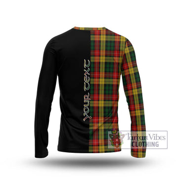 Buchanan Tartan Long Sleeve T-Shirt with Family Crest and Half Of Me Style