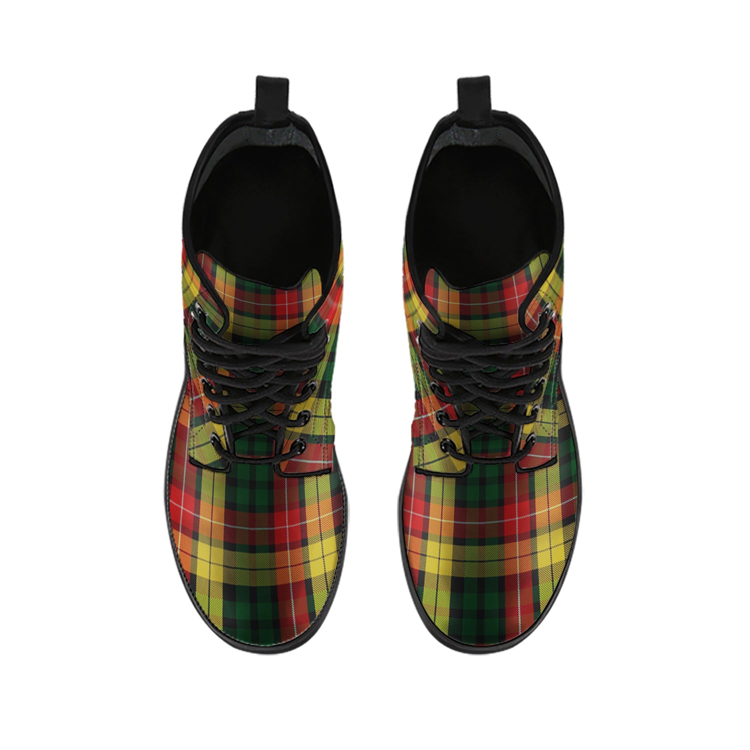 Buchanan Tartan Leather Boots - Tartanvibesclothing