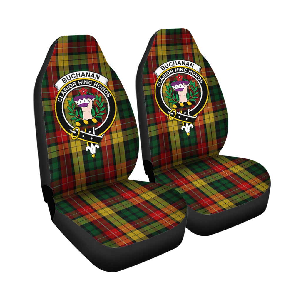 Buchanan Tartan Car Seat Cover with Family Crest - Tartanvibesclothing