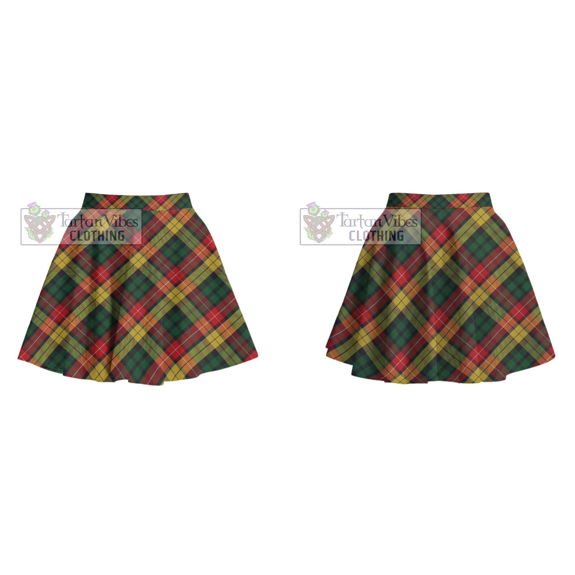 Tartan Vibes Clothing Buchanan Tartan Women's Plated Mini Skirt