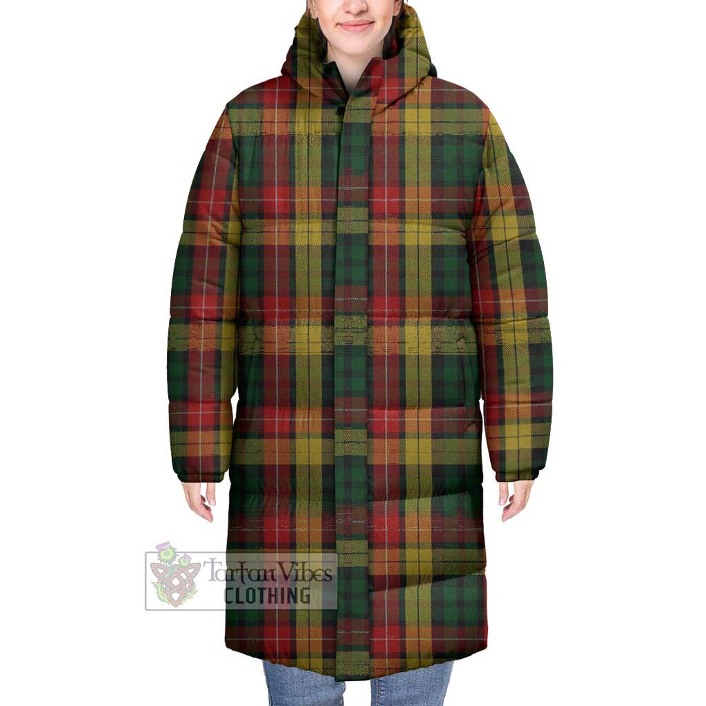 Tartan Vibes Clothing Buchanan Tartan Long Down Jacket