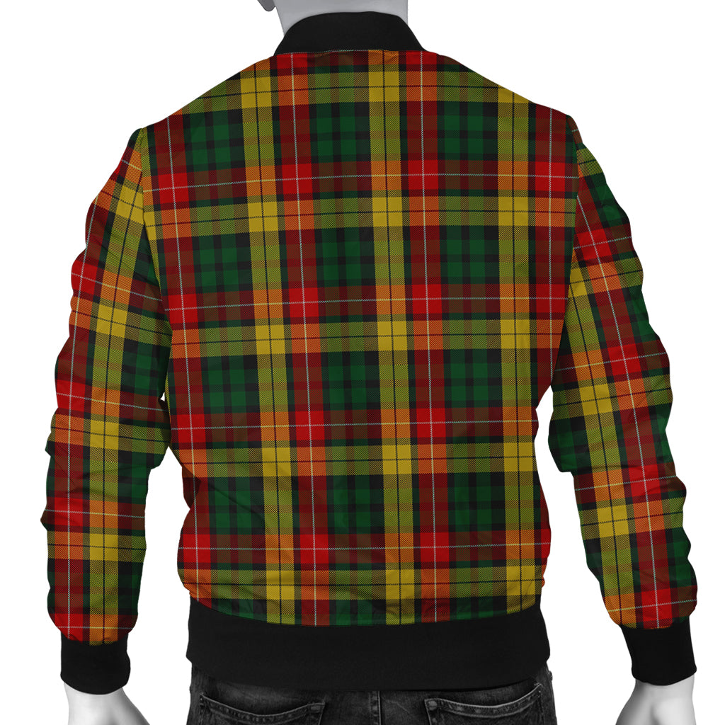 Buchanan Tartan Bomber Jacket with Family Crest - Tartanvibesclothing