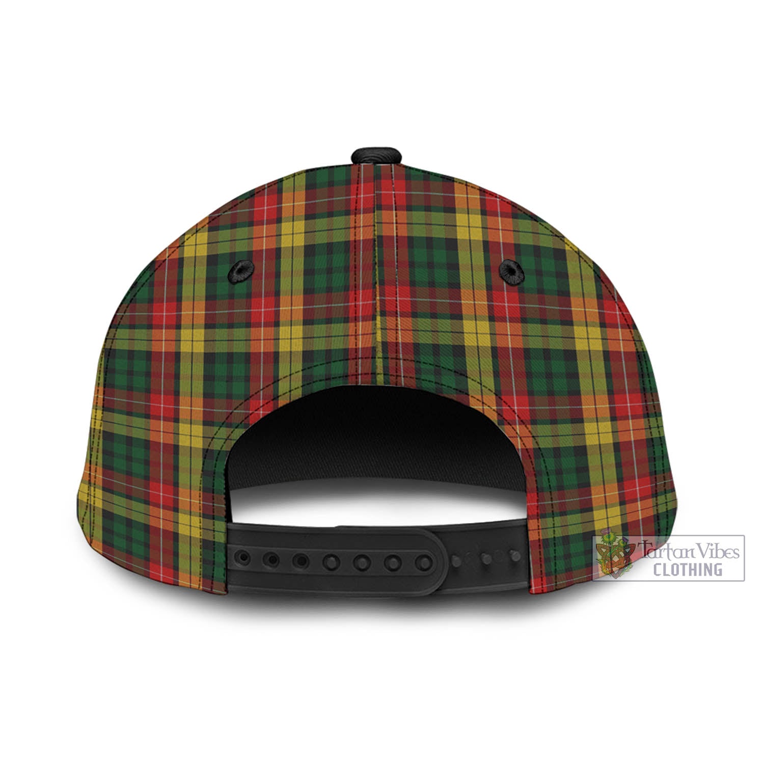 Tartan Vibes Clothing Buchanan Tartan Classic Cap with Family Crest In Me Style